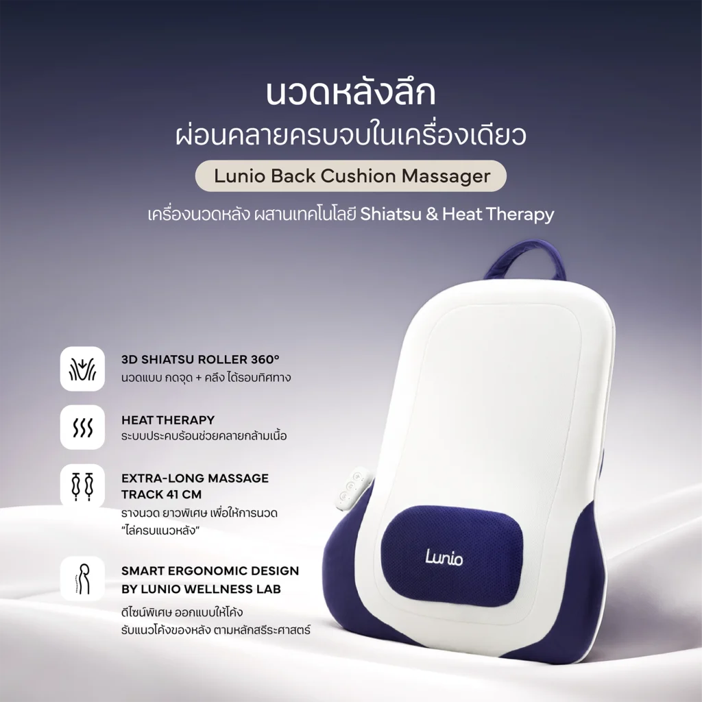 Lunio Back Cushion Massager เบาะนวดหลัง ภาพที่ 2