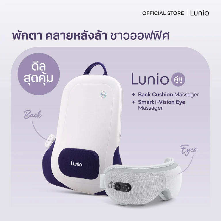 ชุดเซ็ต Eye Massager & Back Cushion